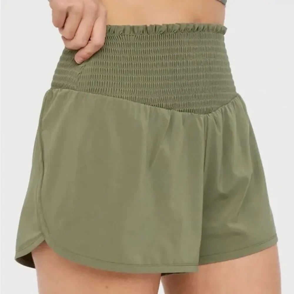 Aerie Offline Smocked Athletic Shorts